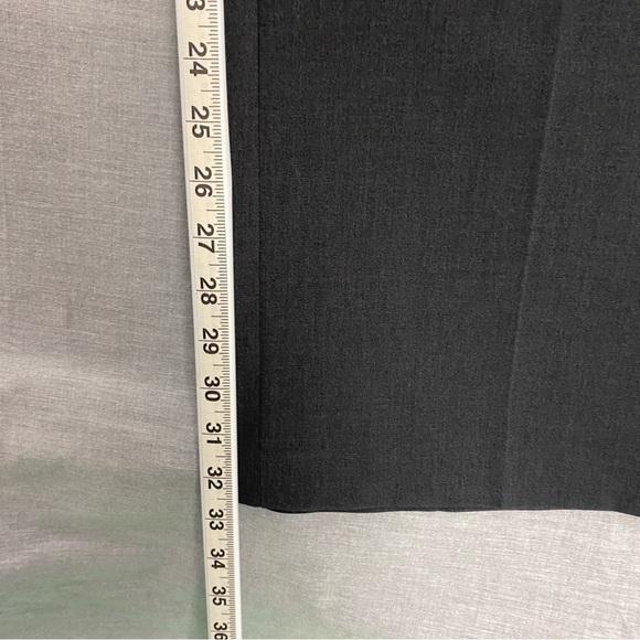 Marks & Spencer Dress Pants Womens Sz 12 Long Charcoal Grey Straight Leg Trouser - Picture 10 of 11